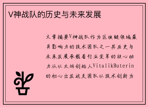 V神战队的历史与未来发展